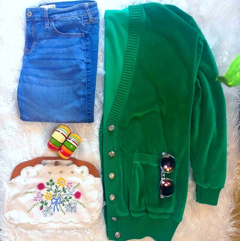 Green Velvet Coat